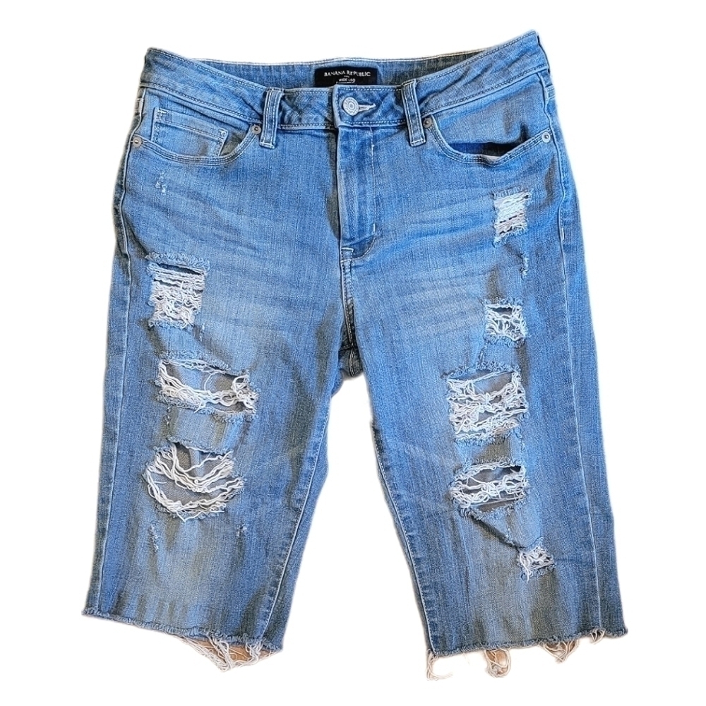 Banana Republic Distressed Bermuda Shorts